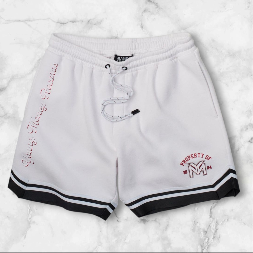 Reason White and Black Athletic Shorts